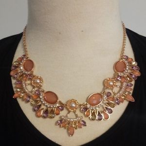 🍁Charming Charlie Rose Gold Necklace Earring Set